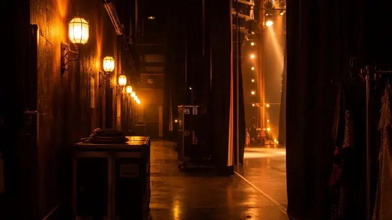 剧场后台首次对外开放:那条暖光长廊成了打卡点 配图